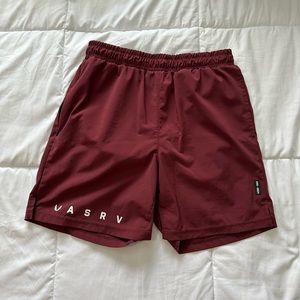 ASRV Maroon Rosewood 7" Liner Short Mens Small